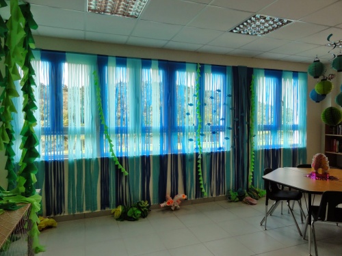Back To School Classroom Decor Satin, Classroom Curtain Ideas