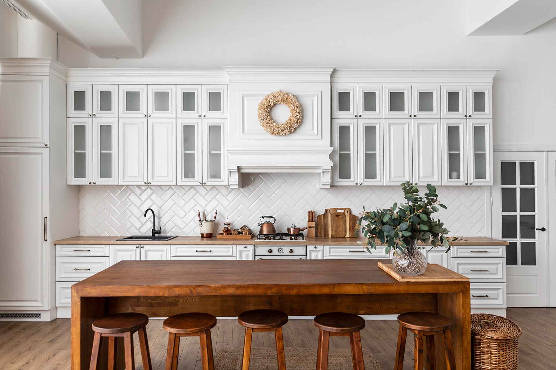 dazzling blue interior design farmhouse kitchen