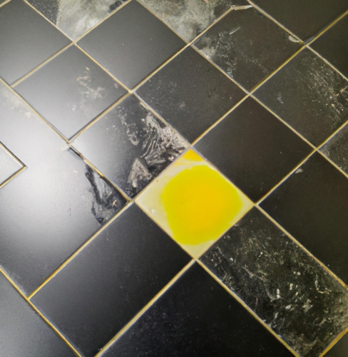 yellow grout on black tile to avoid