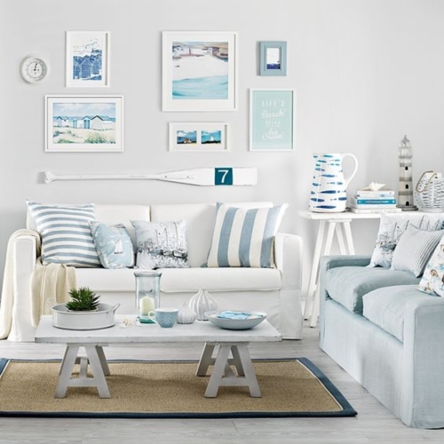 beach-themed living room