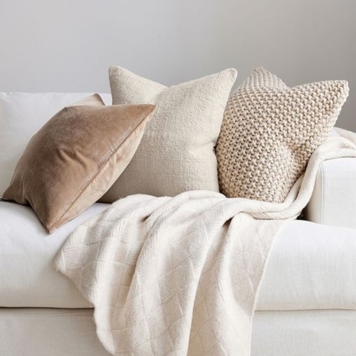 linen textured throw pillows